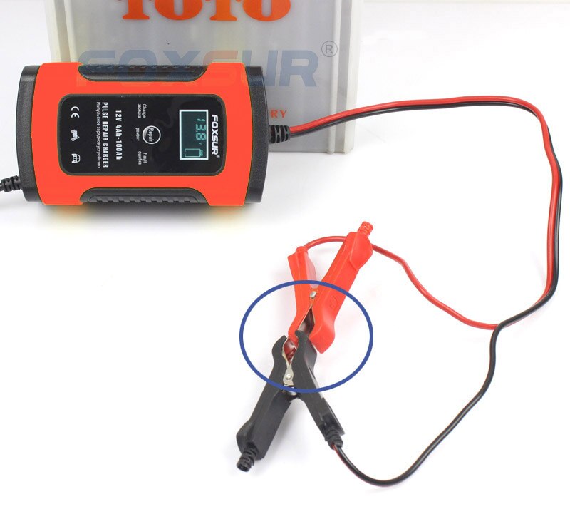 FOXSUR 12 v Automatische Smart Battery Charger Auto & Motorfiets Lader, 12AH 36Ah 45AH 60AH 100AH Pulse Reparatie Lader LCD Display