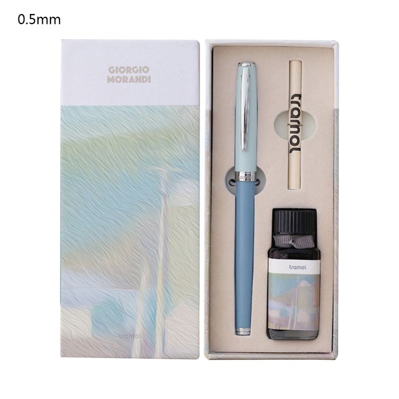 Morandi Business Fountain Pen Student Signature Calligraphy + 15ml Ink Box 1XCB: Yellow