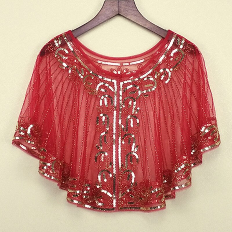 Capa Mariage de lentejuelas para mujer, chal de encaje nupcial, apliques de malla, Bolero para chaqueta de boda, accesorios de boda, Tippet