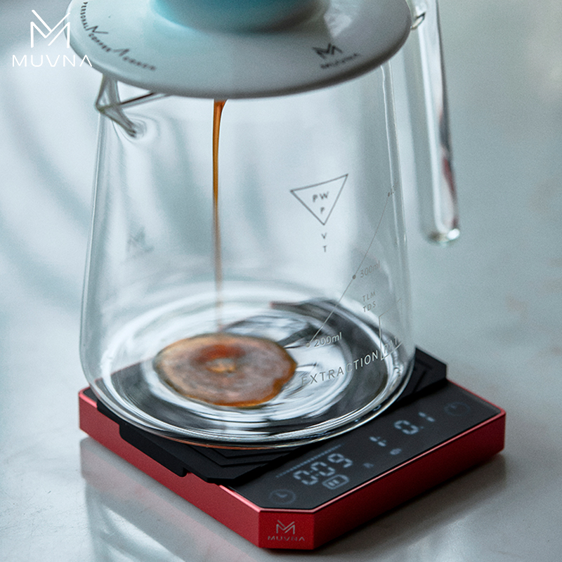 Muvna metal elektronisk espressovægt 0.1/ g højpræcisionskaffevægt / espressovægt med timer