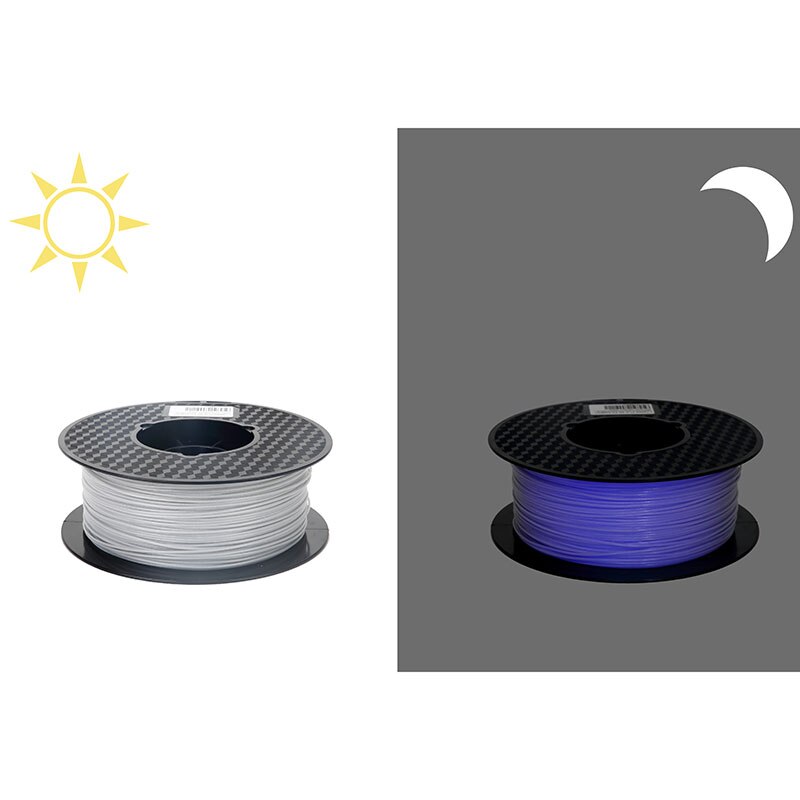 Nachtelijk pla 3d printerfilament nachtelijk 1.75mm printmateriaal nachtelijk blauw groen paars 1kg gloeiend in het donker