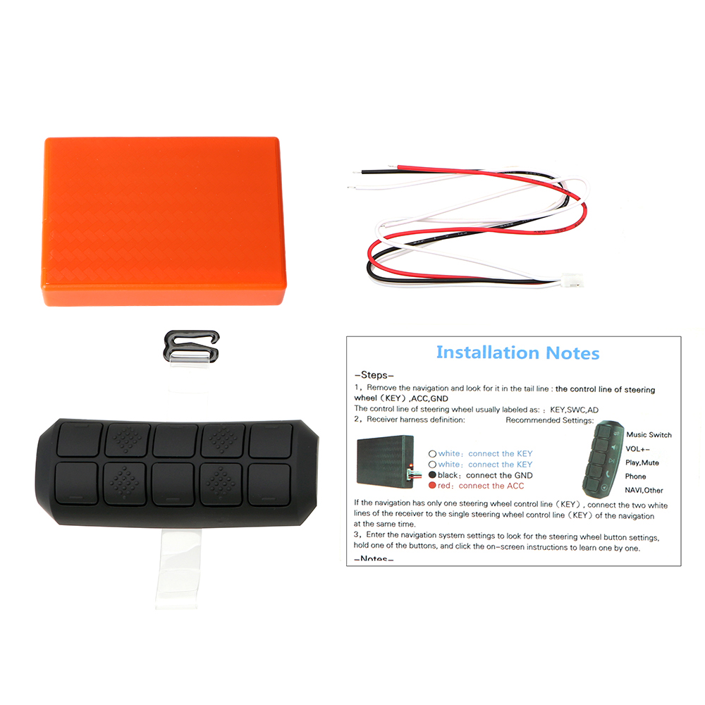 Draadloze controller Universele stuurwielknop Autoradio DVD GPS-speler LCD-achtergrondverlichting Autoafstandsbedieningen: Default Title