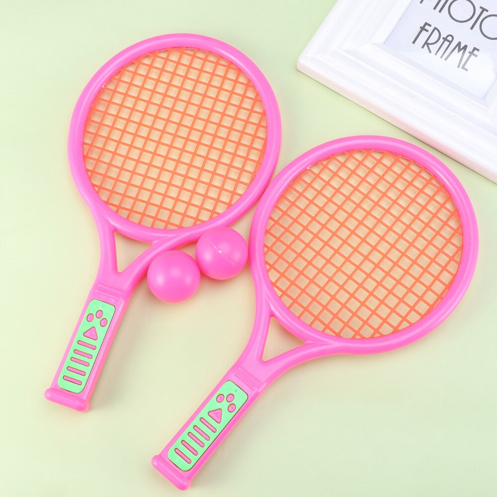 1 paire de raquettes de Tennis de Badminton pour enfants, accessoires de jeu pour l'école maternelle et primaire, taille aléatoire