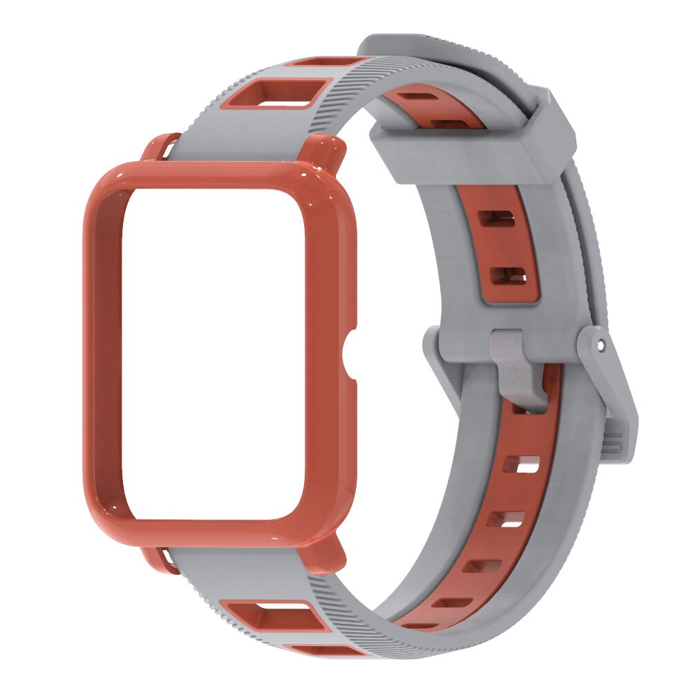 Handledsrem för huami amazfit bip s armband 20mm klockband skydd armband för amazfit bip 1s skyddsfodral för bip s: Grå orange
