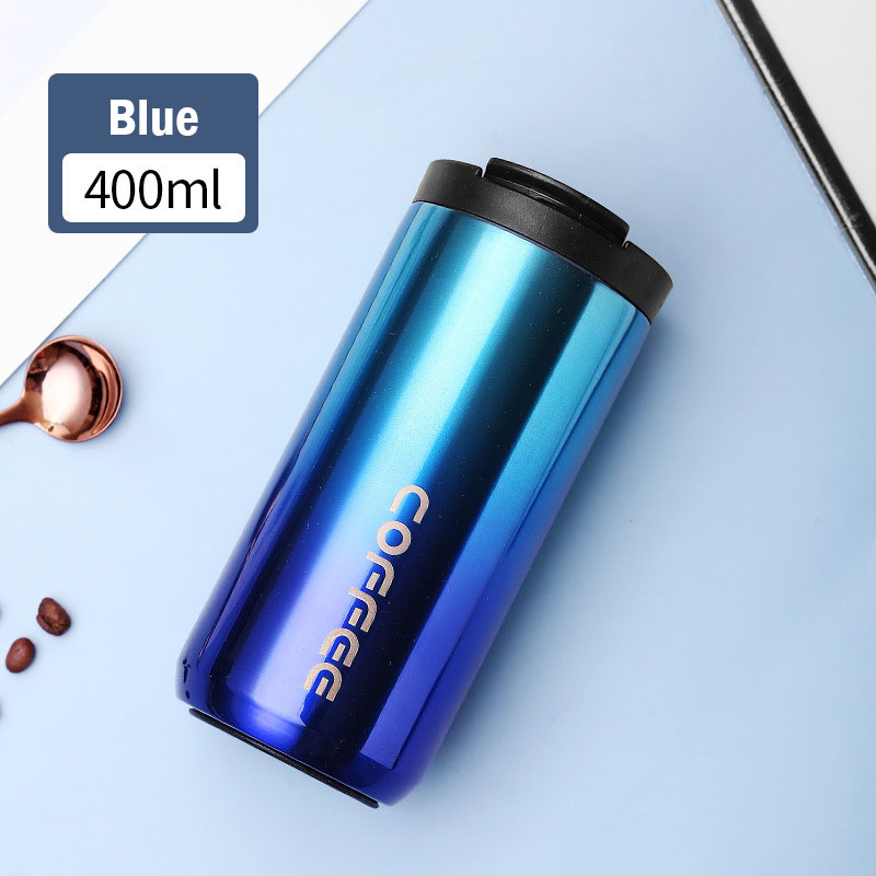 Xiaomi 400ml/500ml Double Stainless Steel 304 Coffee Mug Leak-Proof Thermos Bottle Mug Travel Thermal Cup Portable Youpin: WHITE