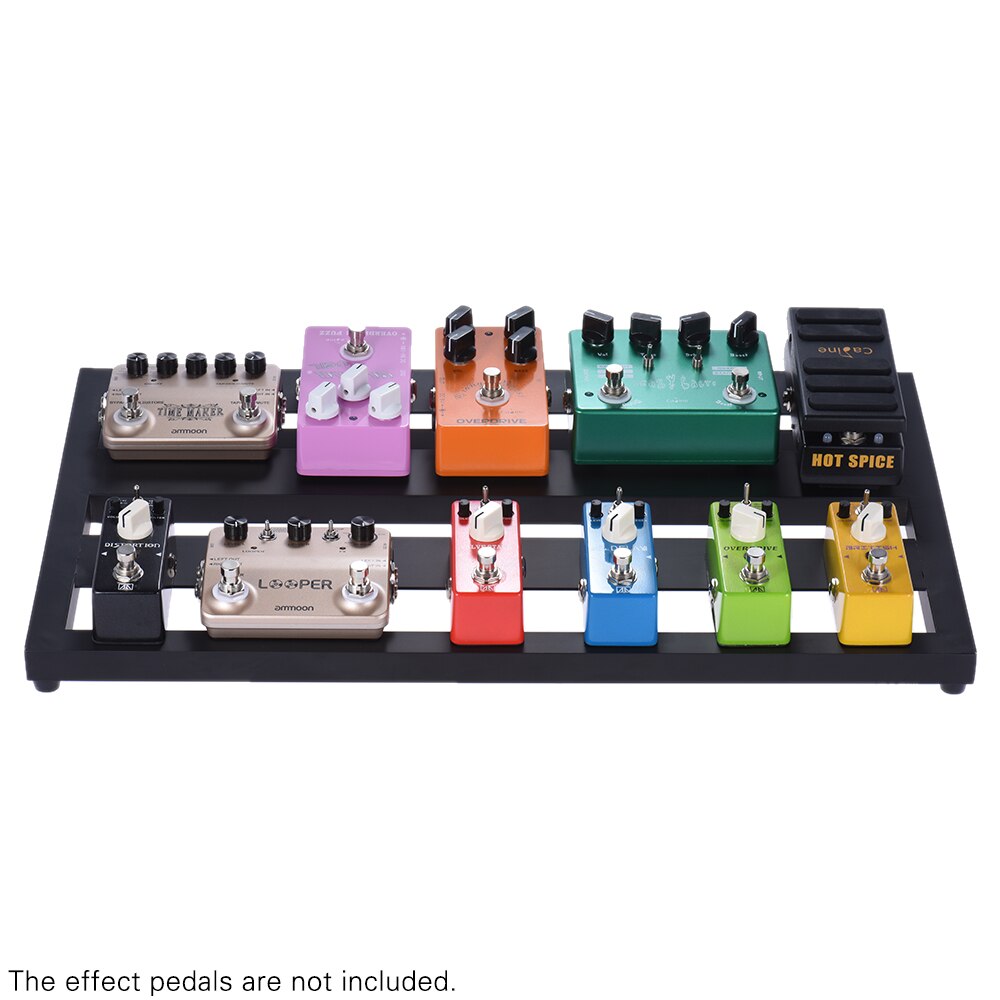 Tablero de Pedal de efecto de guitarra portátil ammoon DB-3, aleación de aluminio pedales con bolsa de transporte, cintas de montaje