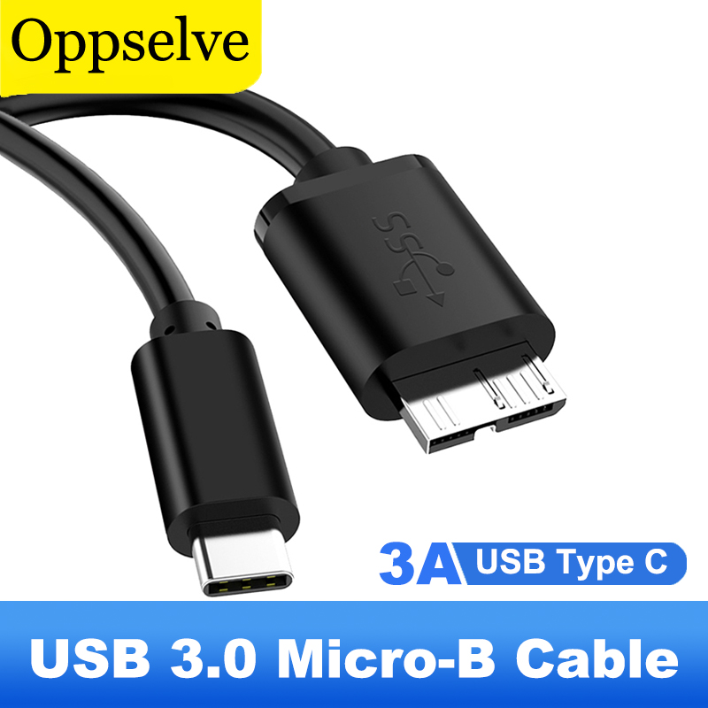 Usb Micro B Kabel Naar Type C Adapter Hoge Snelheid Gegevensoverdracht Koord Voor Harde Schijf Mobiele Telefoon Usb 3.0 micro-B Wire Connector