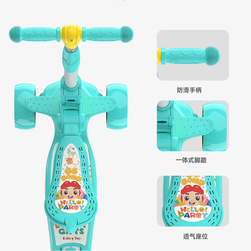 Baby Scooter Kan Zitten Op Een Voet Slide 1-3-6-12 Jaar Oude Baby Kind Pedaal opvouwbare Katrol