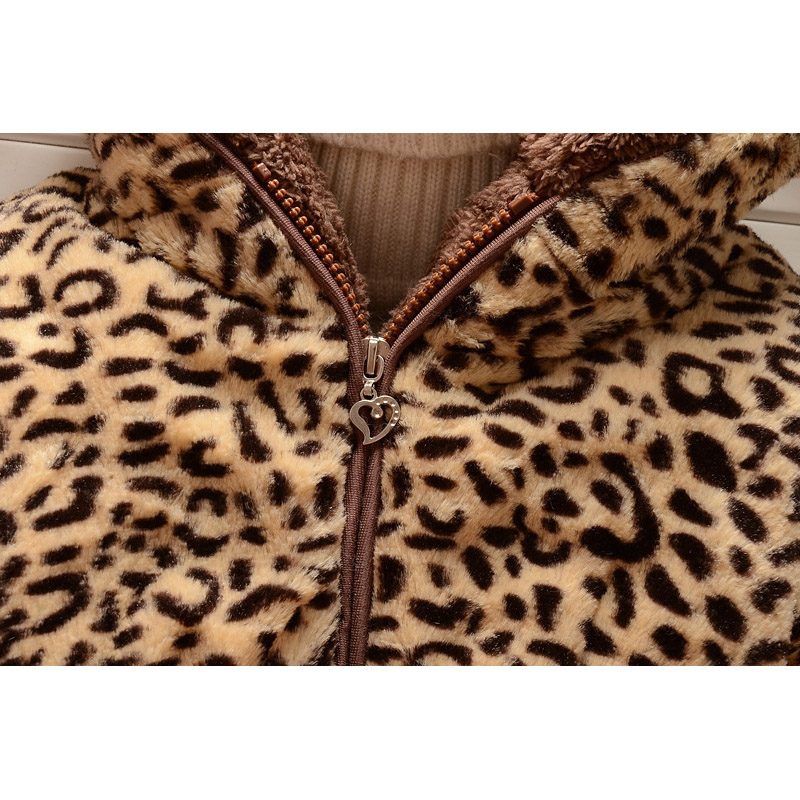 Coat Leopard Old Baby Snowsuit Winter Baby Girls Coat Jackets infant toddler thick outerwear autumn hooded thicken 0-2 year