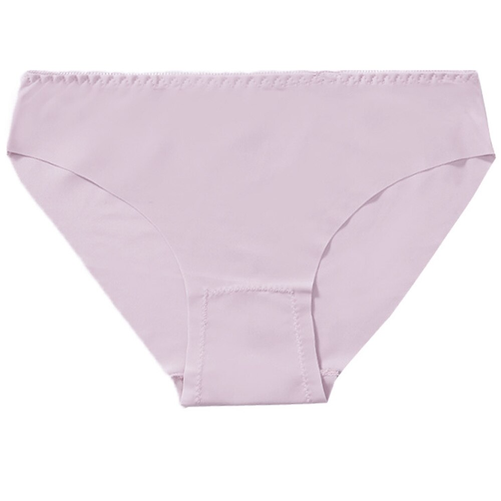 Solide Eis Seide Unterwäsche Frauen Höschen Weiche Glatte Atmungsaktiv Grund Unterhose Dessous Vertrauten Unterhose: Erbse Sand Farbe / asiatisch Größe L