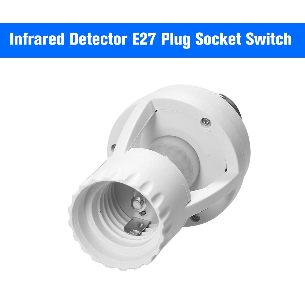 AC110-220V 360 Degrees PIR Induction Motion Sensor IR Human Infrared Detector E27 Plug Socket Switch Base Led Bulb Light Sensor