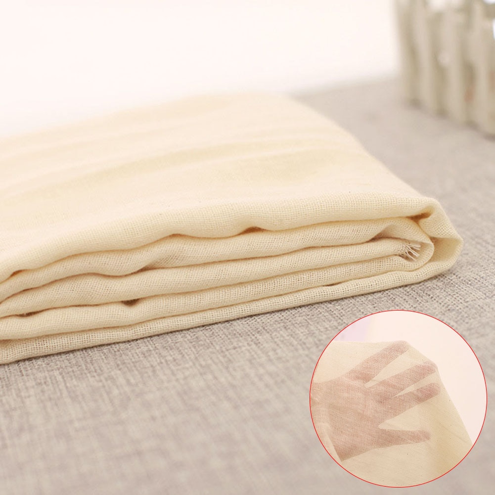 1.5m Filter Unbleached Breathable Fabric Natural Cheesecloth Cotton Cooking Twine Gauze Eco-friendly Reusable
