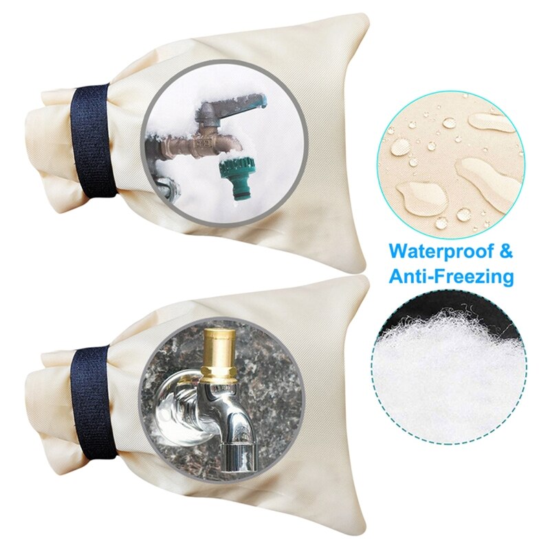 Outside Tap Cover Jacket Insulated Protector Thickened Outdoor Tap Cover From Freezing Waterproof Thermal Tap Jacket