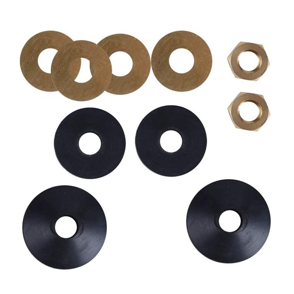 2pcs Easy Install Hardware Toilet Tank To Bowl Bolt Kit Extra Long Nuts Double Gaskets Repair Bathroom Solid Brass Heavy Duty