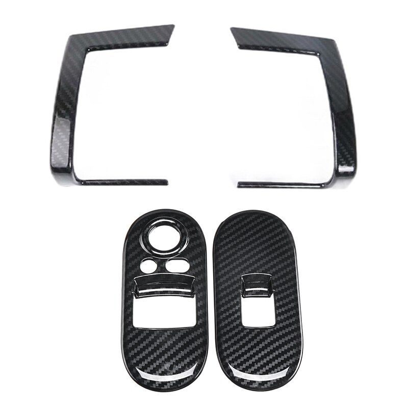 Auto Midden Vent Cover Sticker Behuizing Interieur Outlet Frame Voor Mini Cooper F55 F56 F57 & Deur Window Control Covers: Default Title