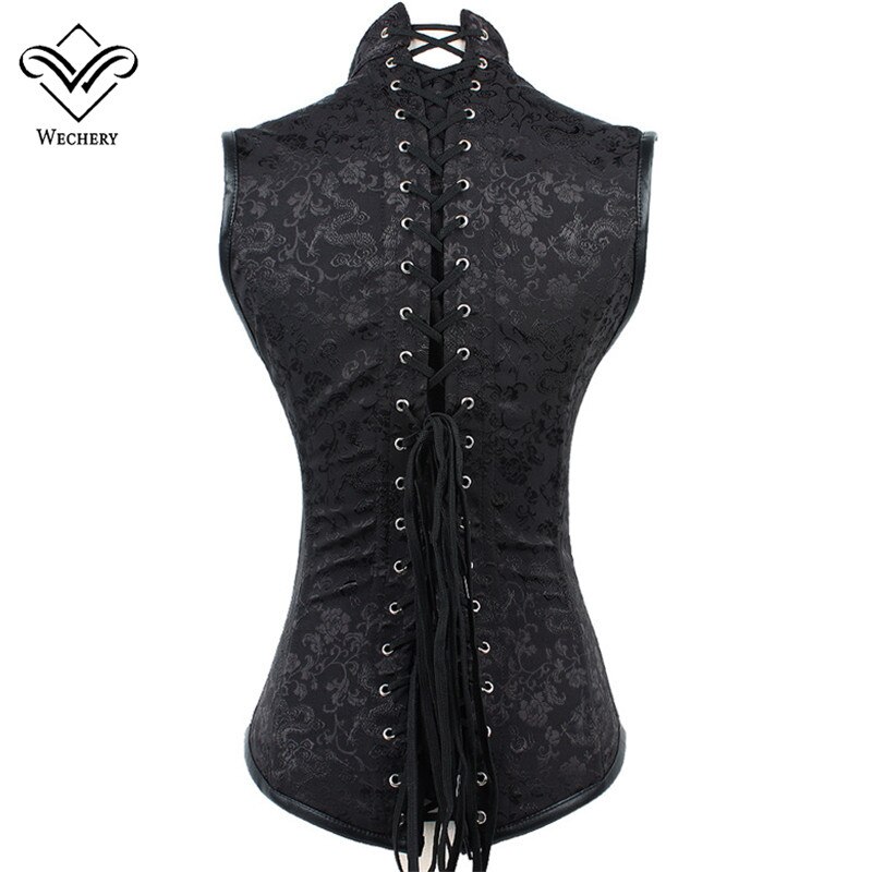 Steampunk Corset Sexy Corsage Corsets and Bustiers Slimming Gothic Corselet Steel Boned Straitjacket Plus Size S-6XL