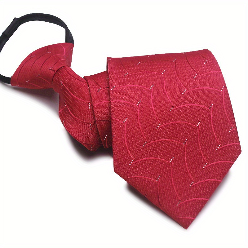 Easy Pull Polyester Lazy Tie1pc 7cm/2.75inch Convenient Tie Business Casual: SKY BLUE