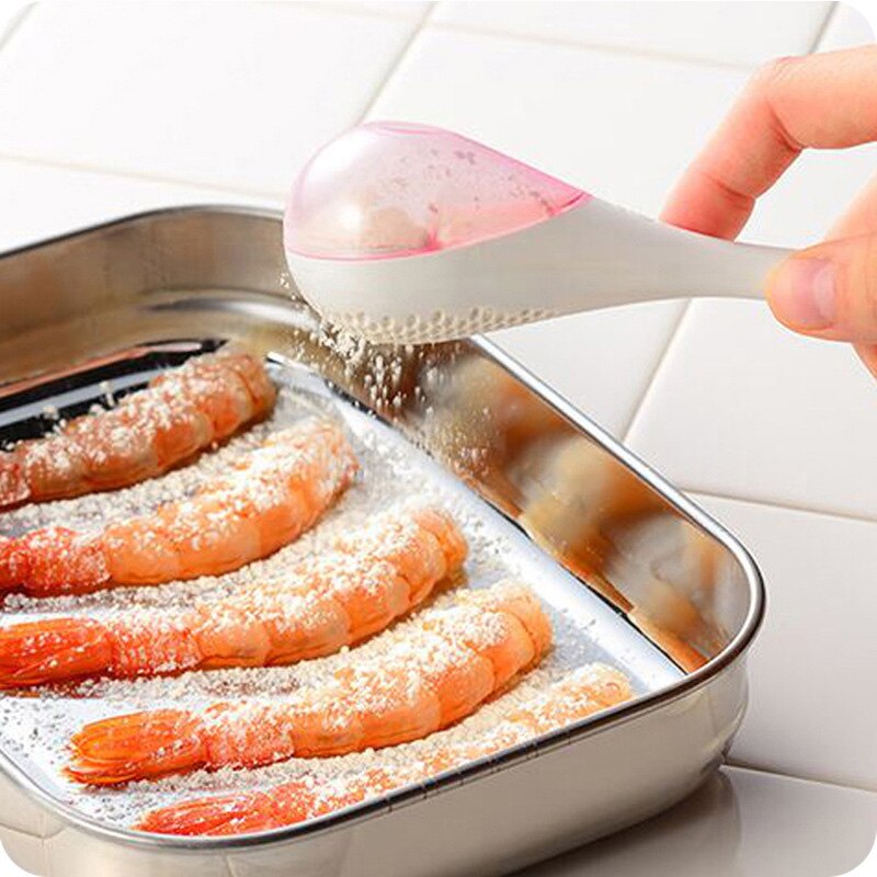 Lang håndtag krydderi scoop plast kryddereske ske peber salt skeer køkken madlavningsredskaber 4*4*18.5cm