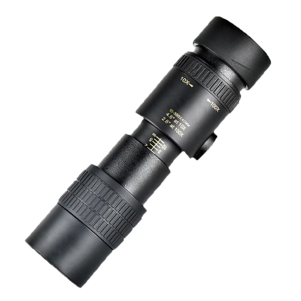 4K 10-300x 40Mm Draagbare Zoom Monoculaire Telescoop Zoom Monoculaire Telescoop + Statief + Clip Mobiele Telefoon Lens Hogh #33: A