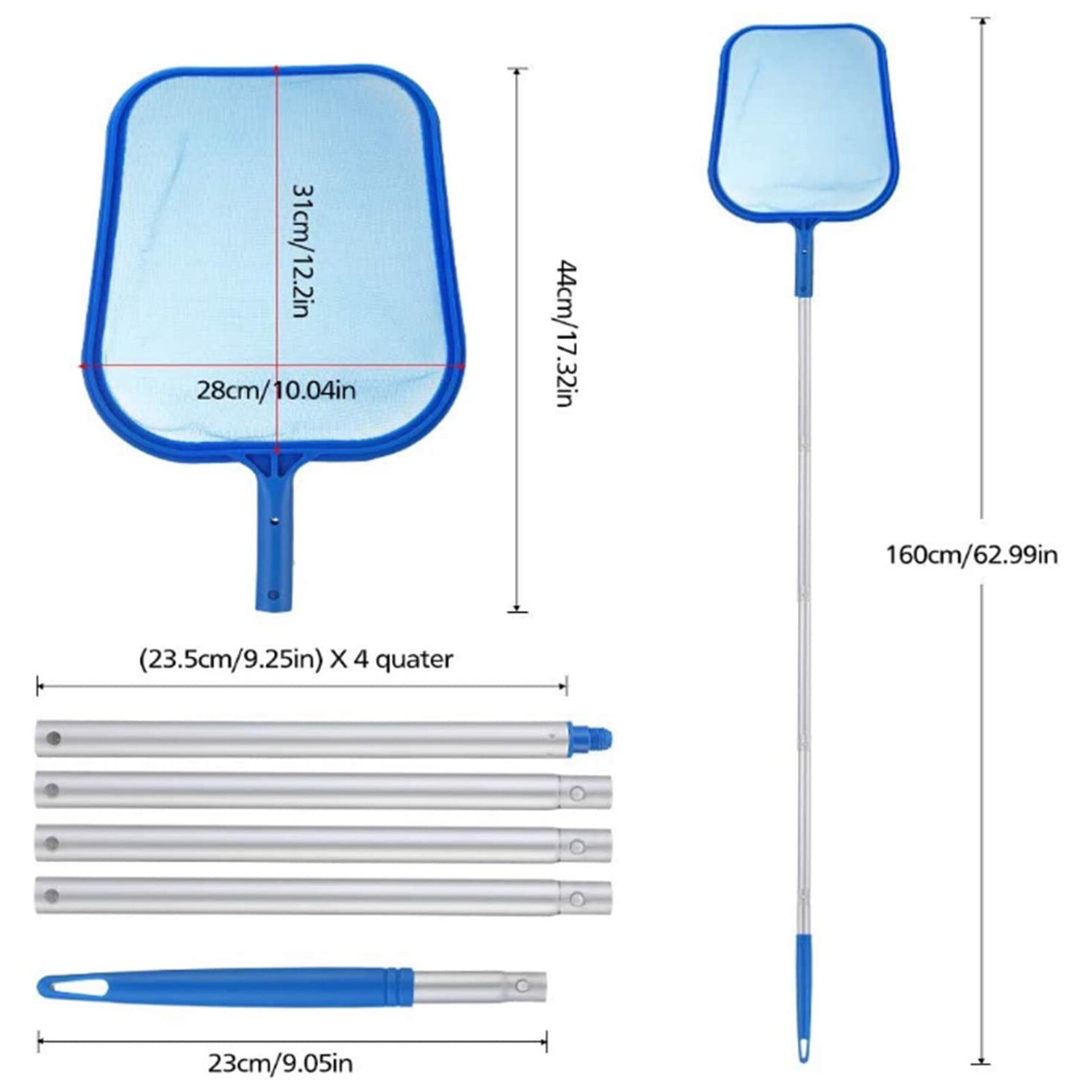 Telescopic Pool Cleaning Set Swimming Pool Cleaning Tools Maintenance Above Ground Skimmer Brush Vacuum Hose Cleaner Gadgets