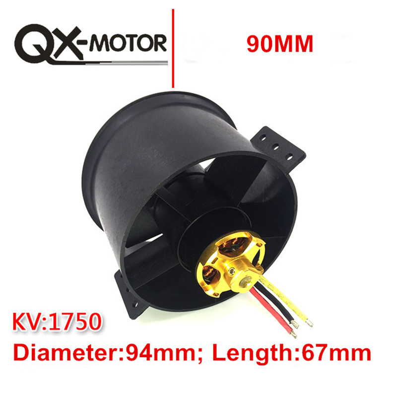 QX-MOTOR DIY EDF Ducted Airplane Fan 30mm /50mm/ 55mm / 64mm / 70mm / 90mm with Brushless Motor