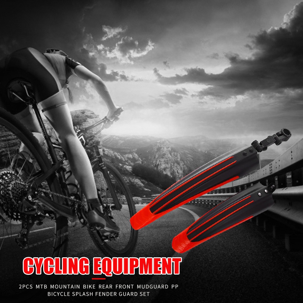 Juego de guardabarros delantero y trasero para bicicleta de montaña, accesorios para ciclismo de 20/22/24/26 pulgadas, 2 piezas
