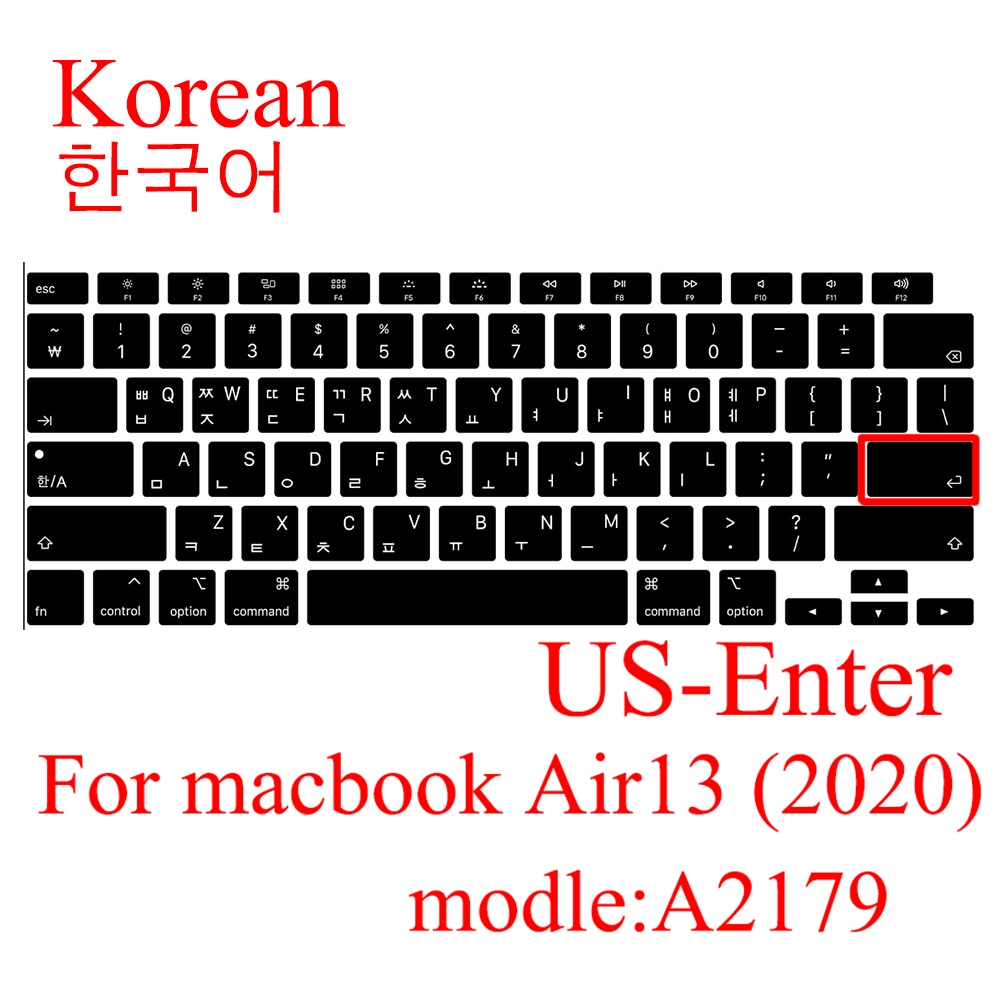 For Macbook Air 13 Keyboard cover Laptop protective film 13 inch A2179 silicone Keyboard cover Russian French Spanish Korea