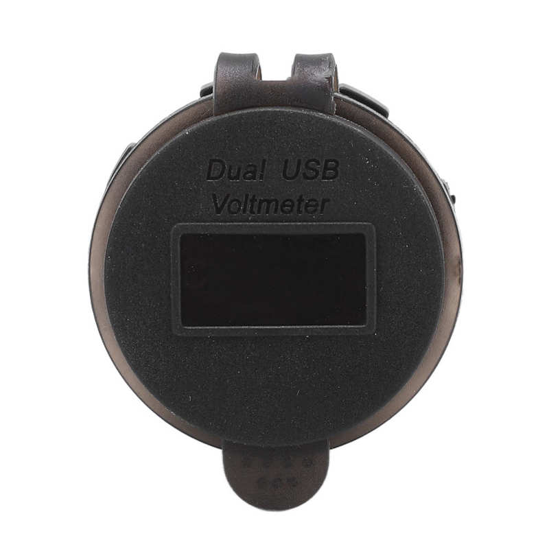 Waterdicht Snelladen Auto Adapter Usb Autolader Dual Poorten Met Voltmeter Voor Mobiele Telefoons Tablet