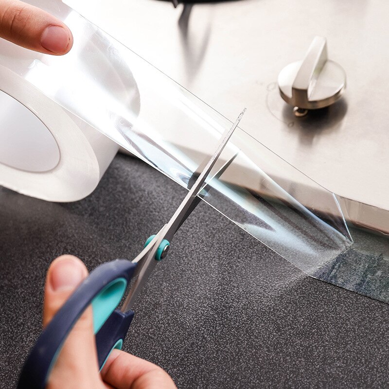 3/5cm cocina de baño a prueba de humedad impermeable acrílico transparente cinta disipador inodoro esquinero línea de sellado adhesivo