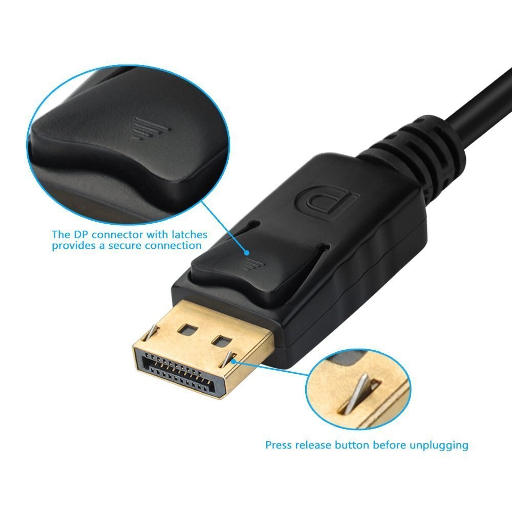 3 in 1 DisplayPort DP To HDMI-compatible DVI VGA Adapter Cable 1080P Converter Connector For PC Projector Laptop HDTV