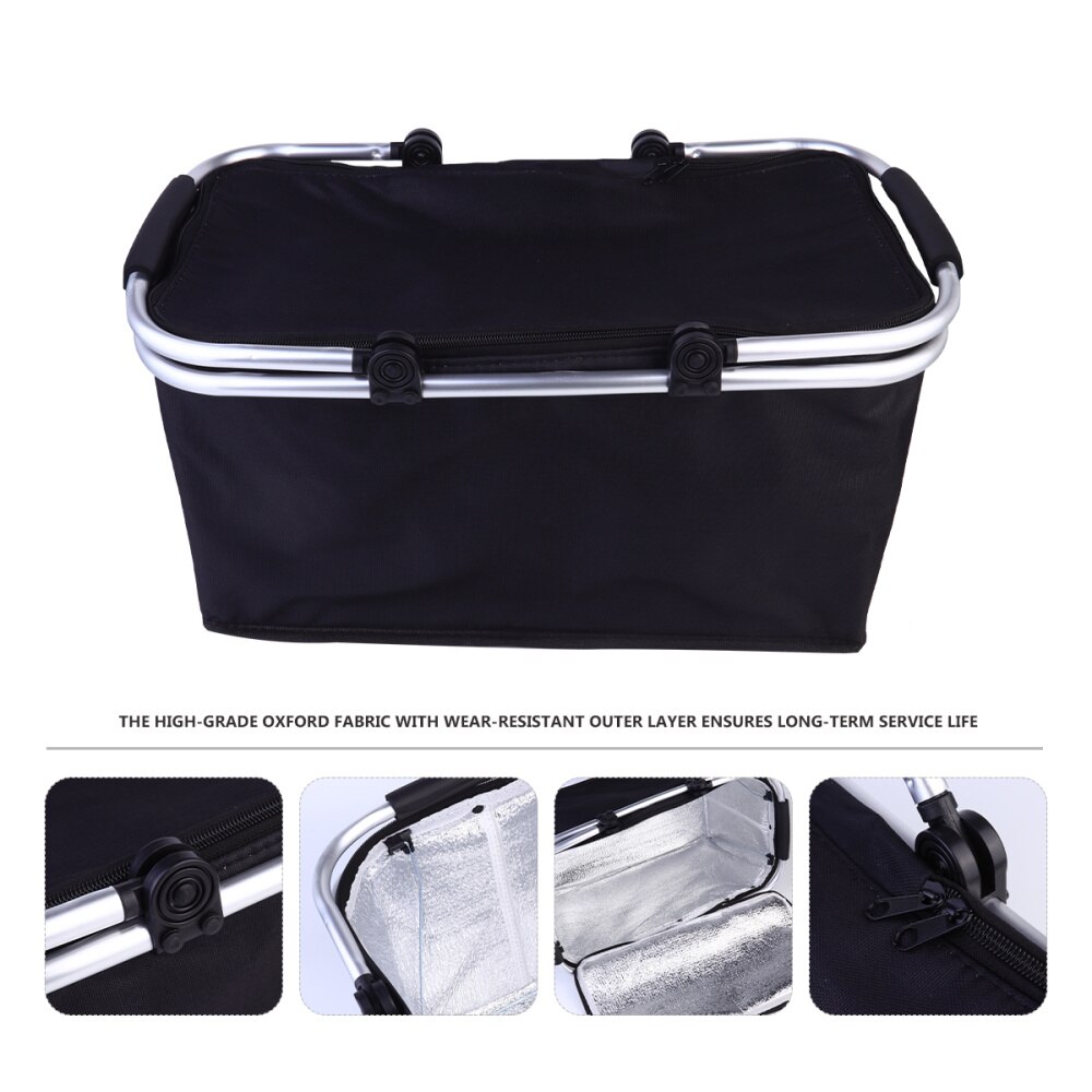 1pc Picnic Basket Large Size Durable Practical Insulated Picnic Bag Lunch Bag Picnic Lunch Bag for Camping Outdoor Picnic