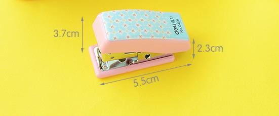 Deli set stapler cute cartoon stapler mini small stapler school office student stationery