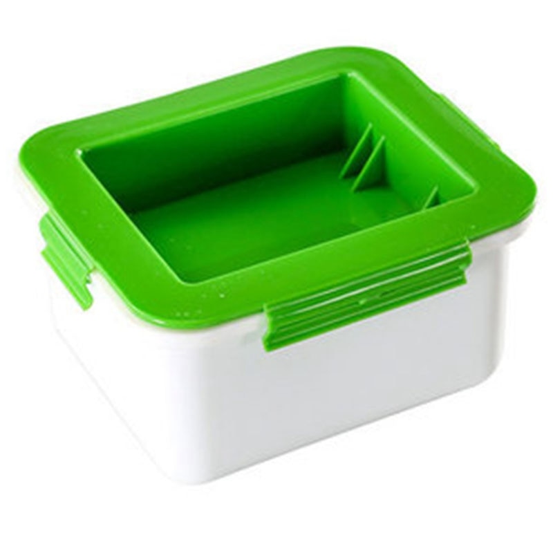 Bricolage vert plastique Tofu presse moule maison Tofu moule soja caillé Tofu faisant moule avec fromage tissu cuisine cuisson