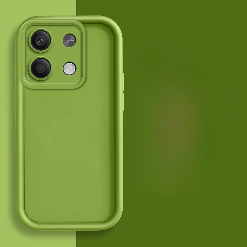 Custodia in silicone per obiettivo fotocamera in tinta unita per Xiaomi Redmi Nota 13 pro più 4G 5G coperchio posteriore: Denim / verde