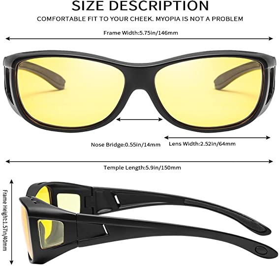 Auton aurinkolasit pimeänäkö ajolasit yöajolasit unisex uv-suoja aurinkolasit sisustustarvikkeet