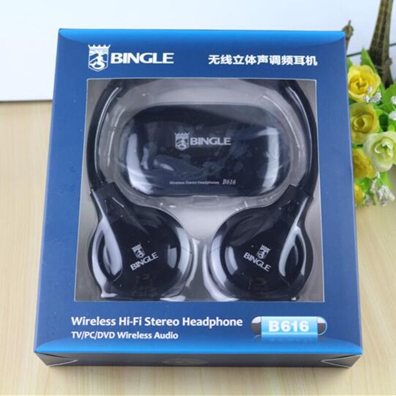 Bingle B616 Wireless FM Radio Headset Multifunction Stereo Microphone FM With Mic PC Phone Earphone wireless headphones for TV