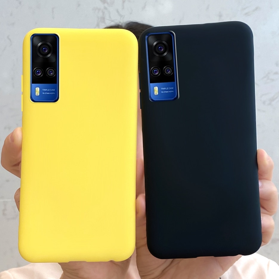 Custodia morbida per Vivo Y51 custodia Y31 Y51A custodia protettiva in Silicone tinta unita per Vivo Y 31 51 A Y31 Y51 Vivo Y51A borse posteriori