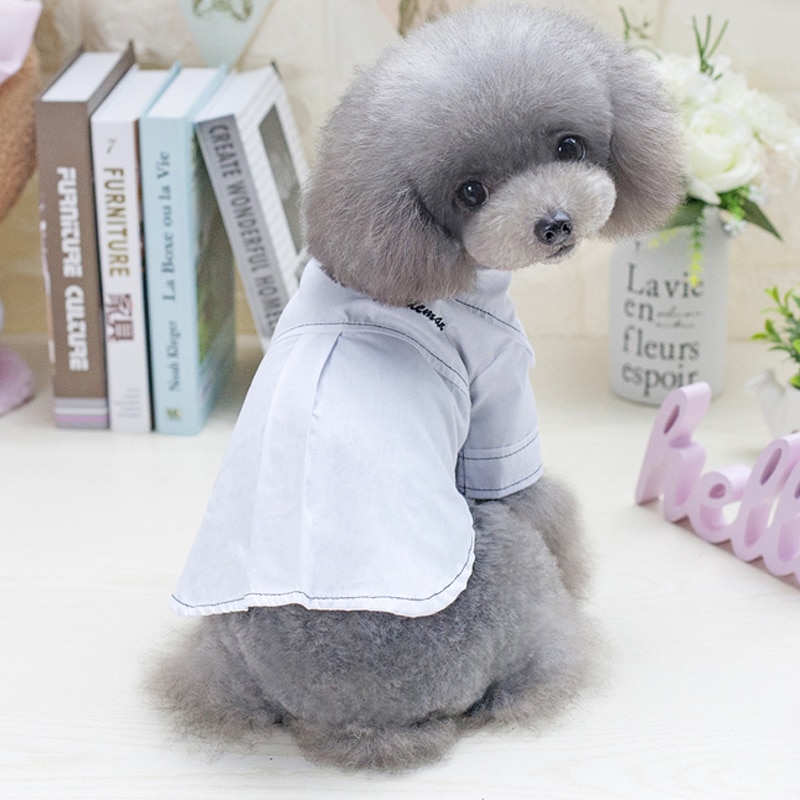 Novo design roupas para cães pequenos filhote de cachorro colete cães casaco primavera verão pet cachorro camisa vestido yorkies chihuahua roupas 3e25