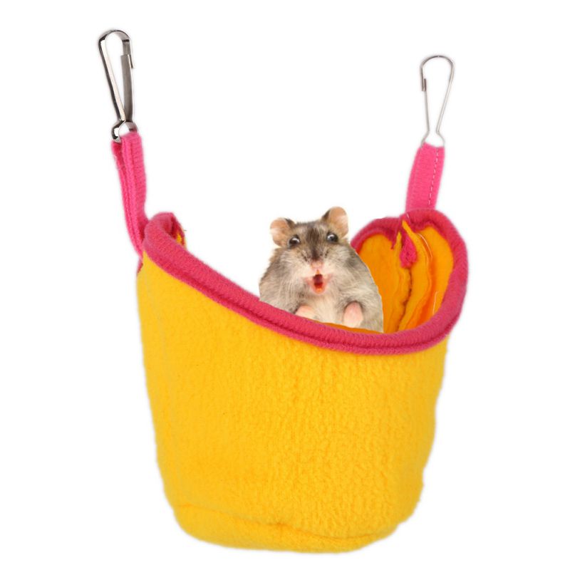 Pequeños Animales Mascotas hamaca para hámster colgante casa Cama estera de algodón jaula tipo nido mascota cama rata hamster juguetes jaula Swing W1