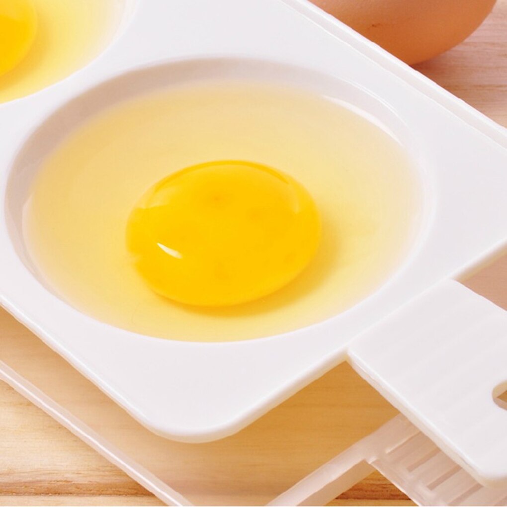 Plastic Eierkoker Magnetron Eierkoker 2 Eieren Gepocheerd Ei Fornuis Koken Gereedschap Tweeërlei Gebruik Ei Keuken tool