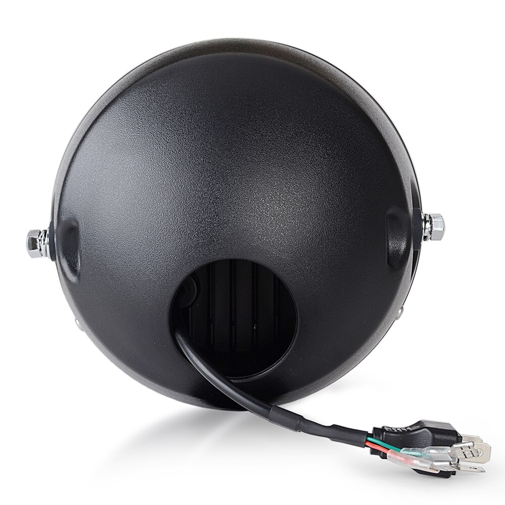 7,5 zoll LED Scheinwerfer mit Heiligenschein Ring Bernstein Blinker Für Harley Honda Cafe Rennfahrer Bobber 7.5 "LED Motorräder scheinwerfer