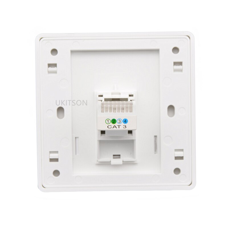 1 Port Cat 3 RJ11 Phone Socket Wall Outlet White C... – Grandado