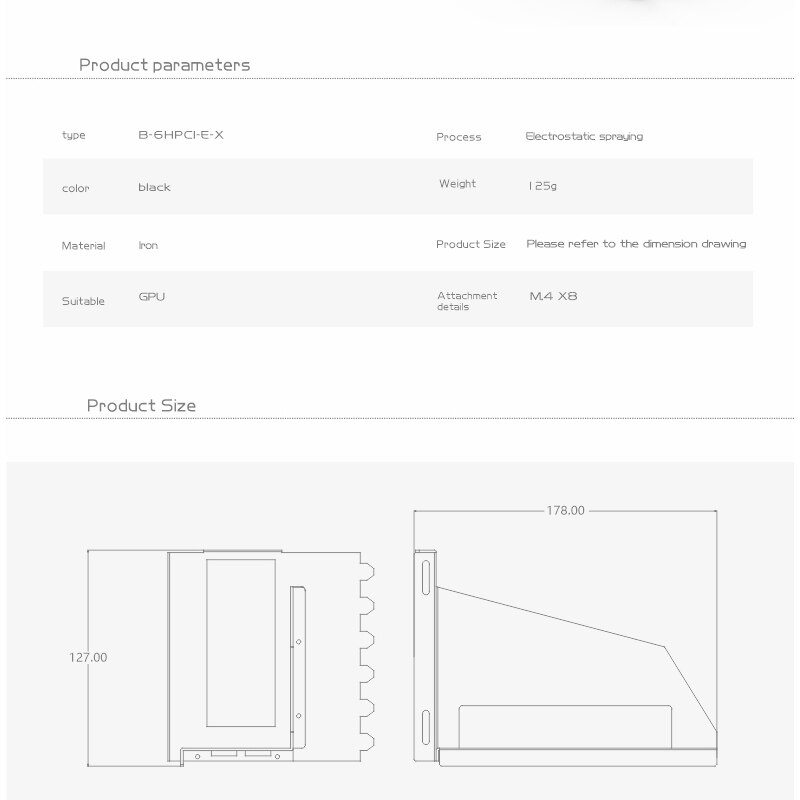 BYKSKI PC GPU 25cm Extension Cable Direction Change 6 PCI-E Flexible Cable High PCI Express Connector Revers Bracket Riser Card