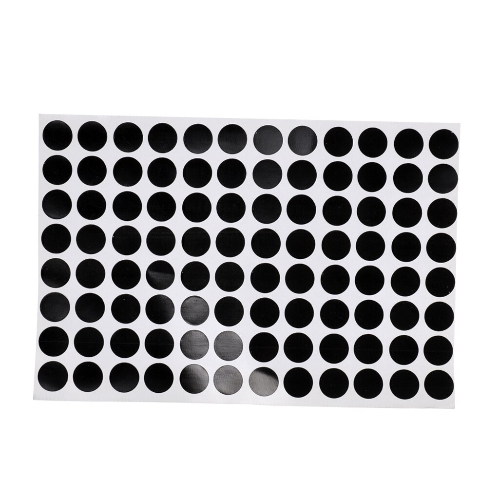 Set of 96 1.2CM Black Snooker Table Spot Marking Stickers - Self Adhesive