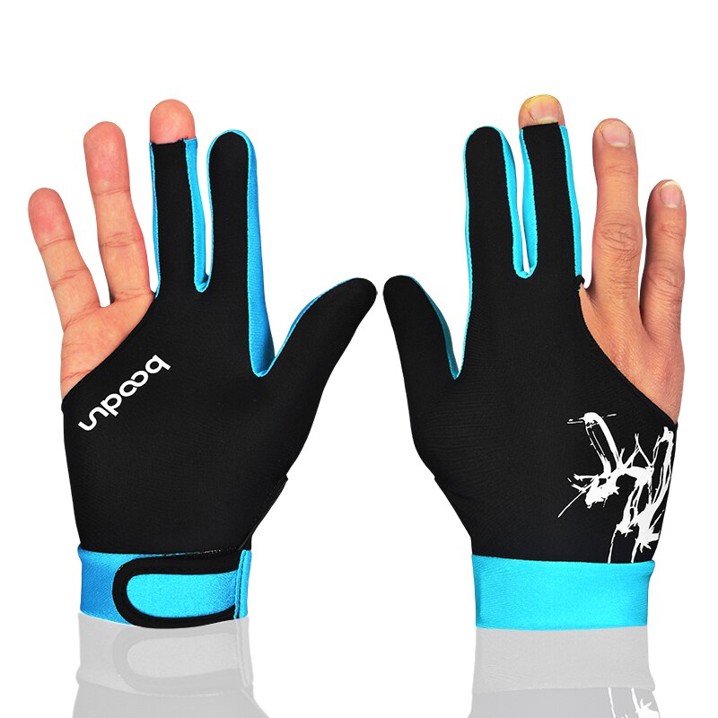 Guante de LICRA elástica Unisex, accesorio deportivo con 3 dedos, ideal para los tiradores de billar, Carom, Pool, Snooker, taco, para mano derecha o izquierda, 1 unidad