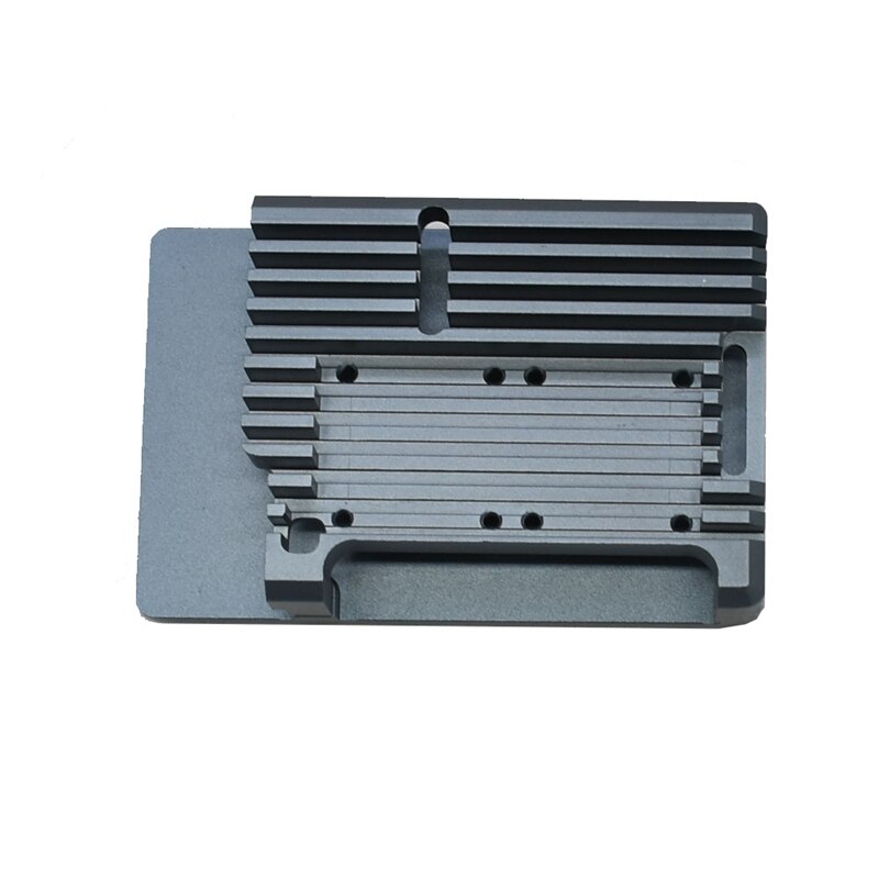 for Raspberry Pi 4 4B Aluminum Case Enclosure CNC Cover with Heatsink Cooling Dual Fan for Raspberry Pi 4 Model B(Gray)
