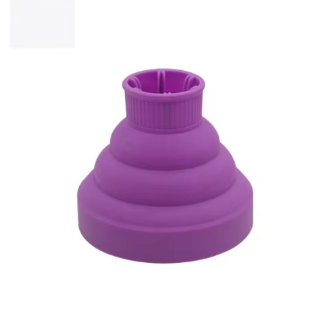 Difusor de secador de pelo de silicona, cubierta de herramienta de salón, resistente a la temperatura ajustable, secador de pelo de secado por dispersión, Universal escalable: Transparente