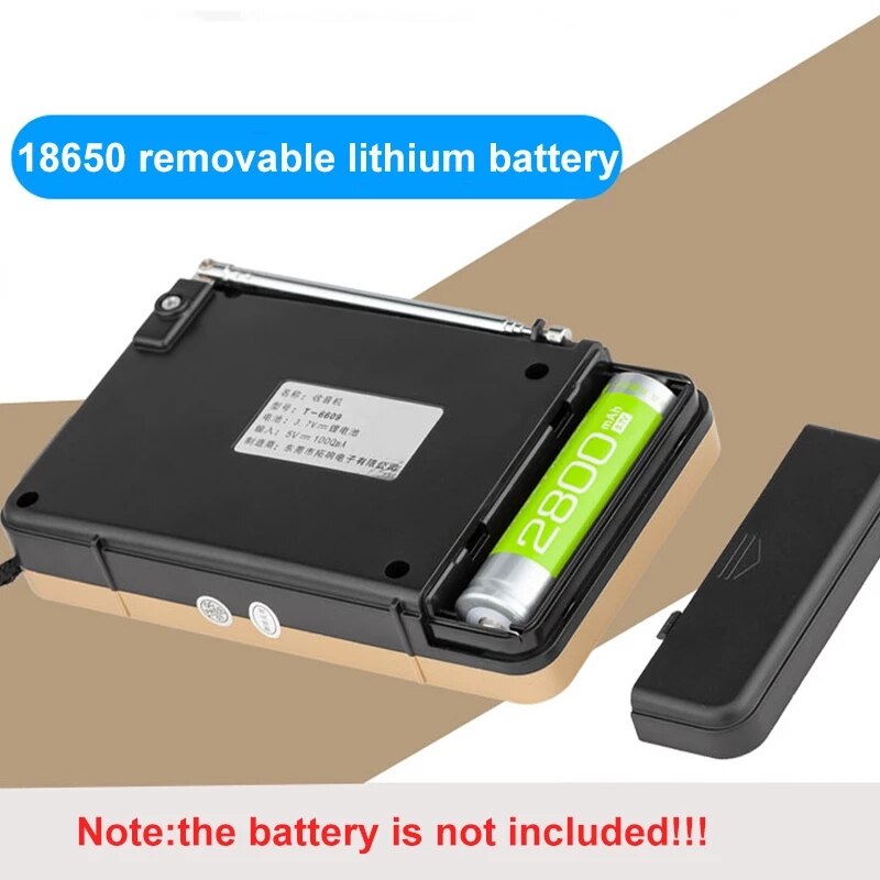 FM/MW/SW Radio Mini Portable Full Band Receiver with 3.5mm Headphone Jack Telescopic Antenna High Fidelity Full Range Speaker