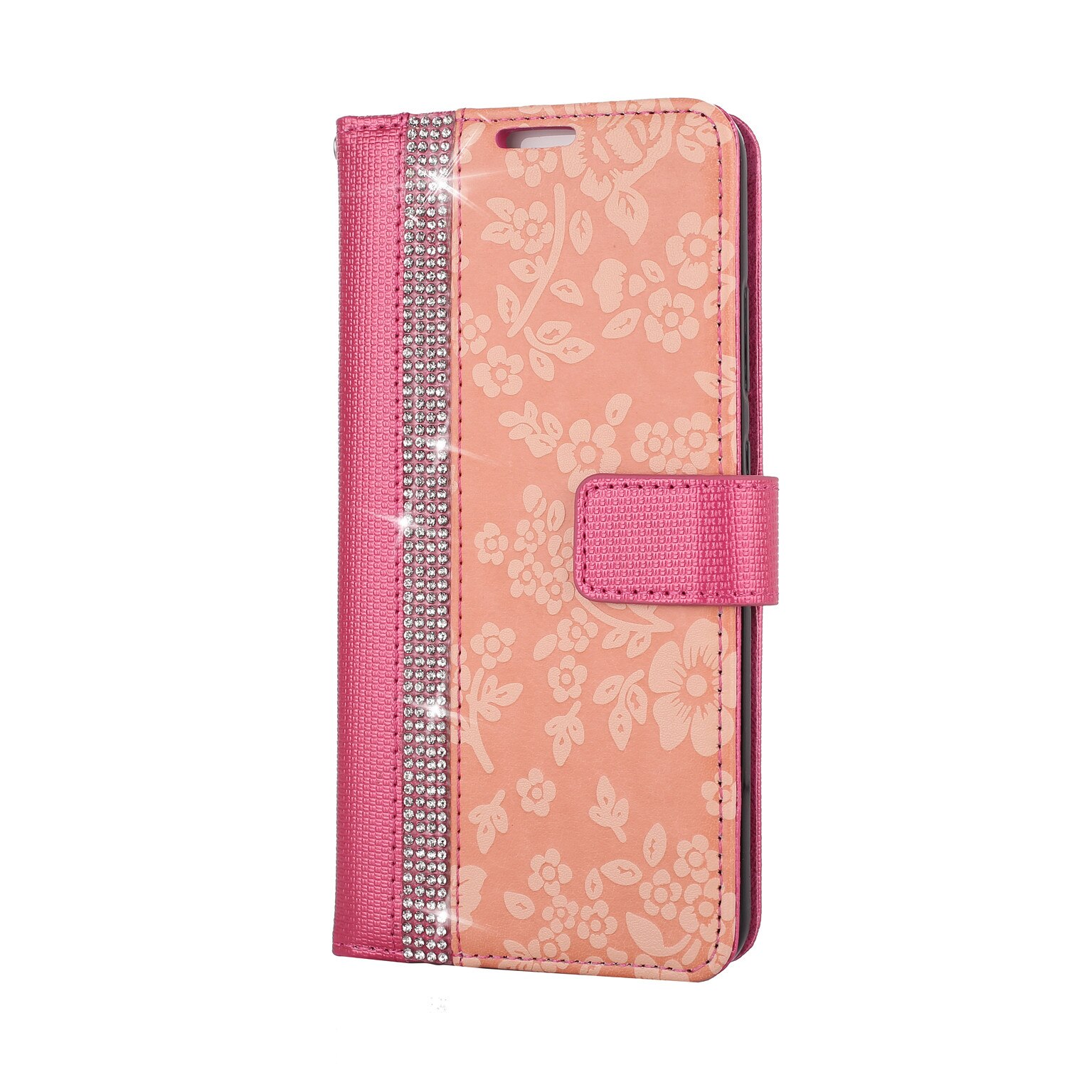 Étui pour Huawei en cuir P10 P9 P8 Lite Strass fleur étui à rabat pour Huawei P 10 9 8 Lite