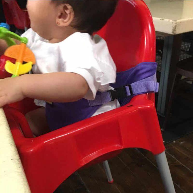 BSTKEY Baby Sitzerhöhung Mit Gurten - Verstellbares Sitzkissen Für Esszimmerstühle Grau